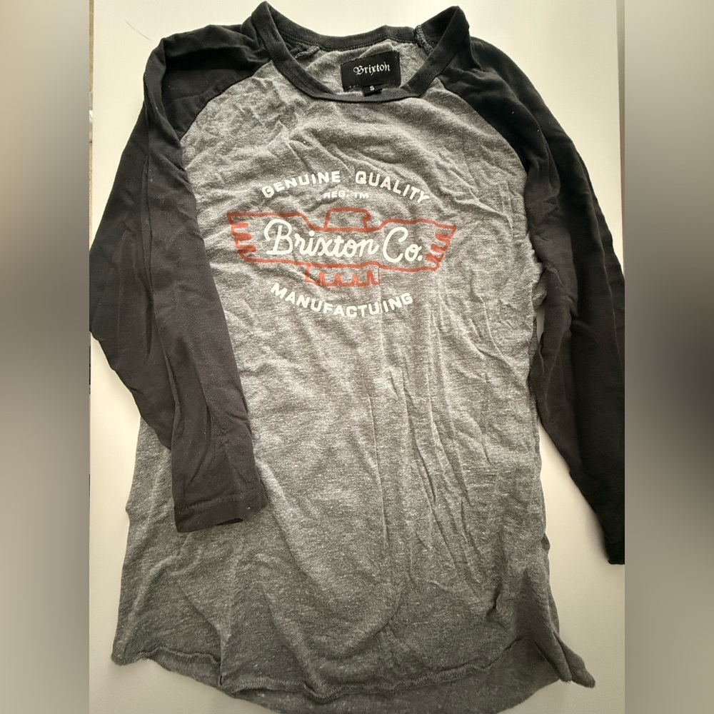 Brixton - size medium - 3/4 sleeve ringer/baseball shirt.